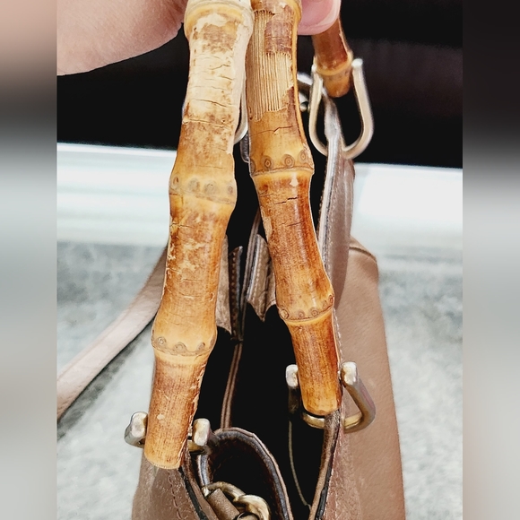 SOLD!!2for350)Original Gucci bamboo two way bag - Picture 6 of 16